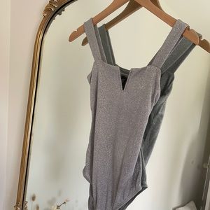 Silver Wild Fable Tank bodysuit NWT!